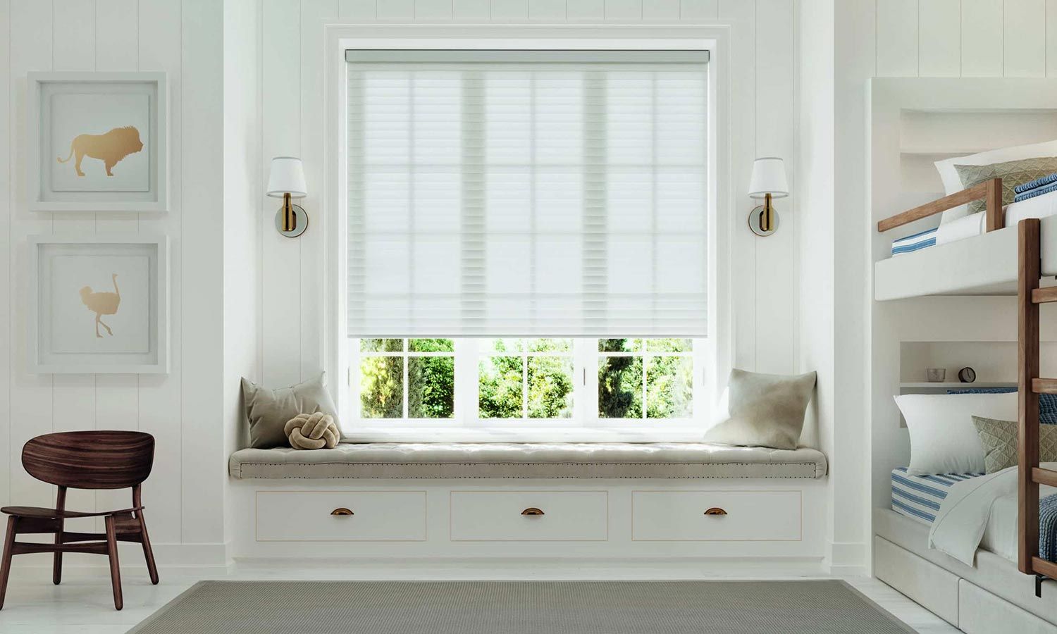 Hunter Douglas Solar shades in a kids room