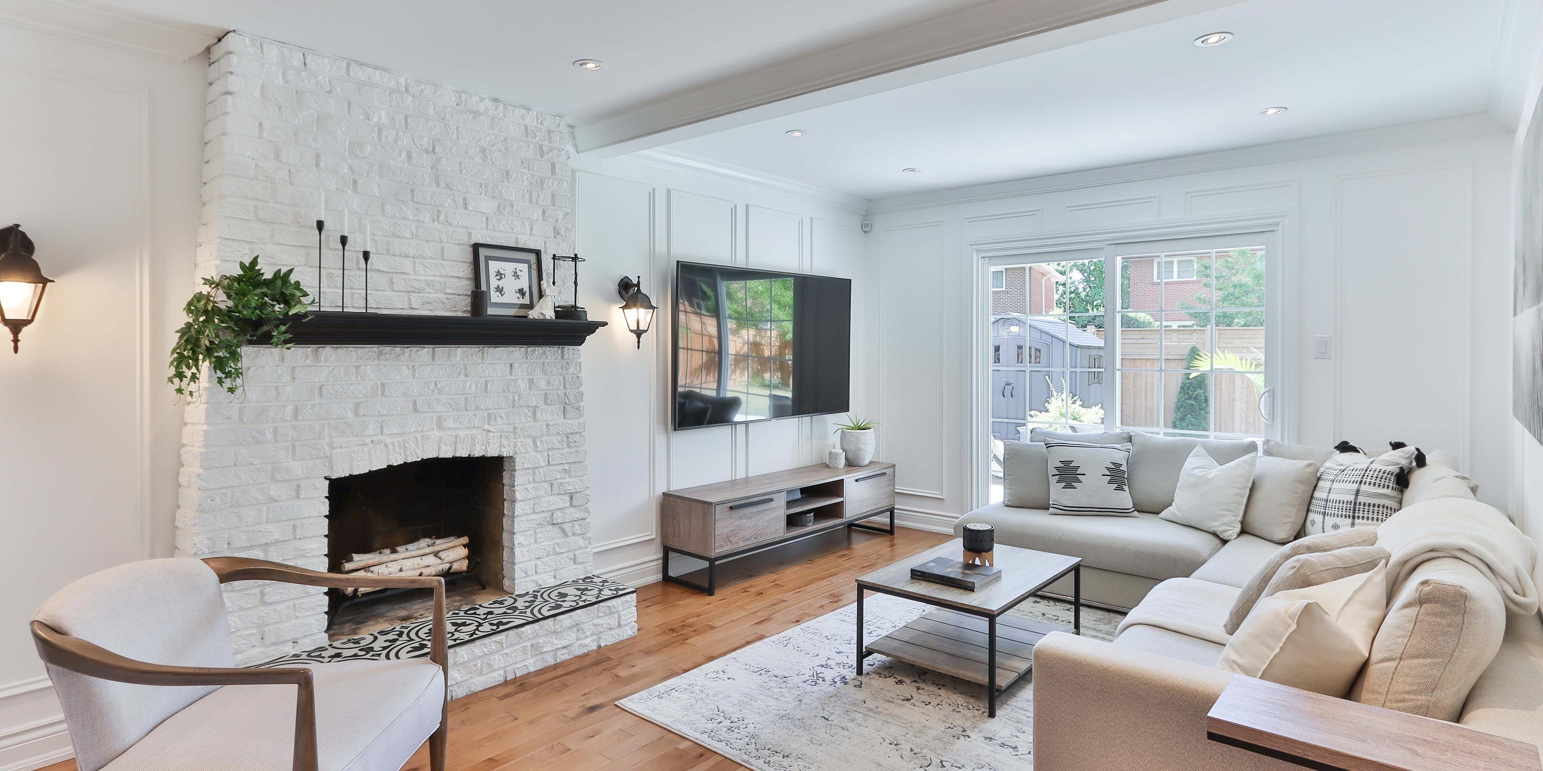 Living Room in white colors